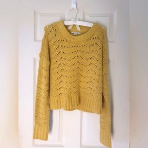 Yellow-Green American Eagle Knit Sweater